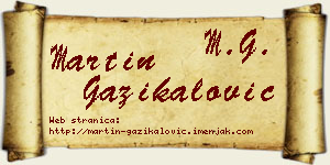 Martin Gazikalović vizit kartica